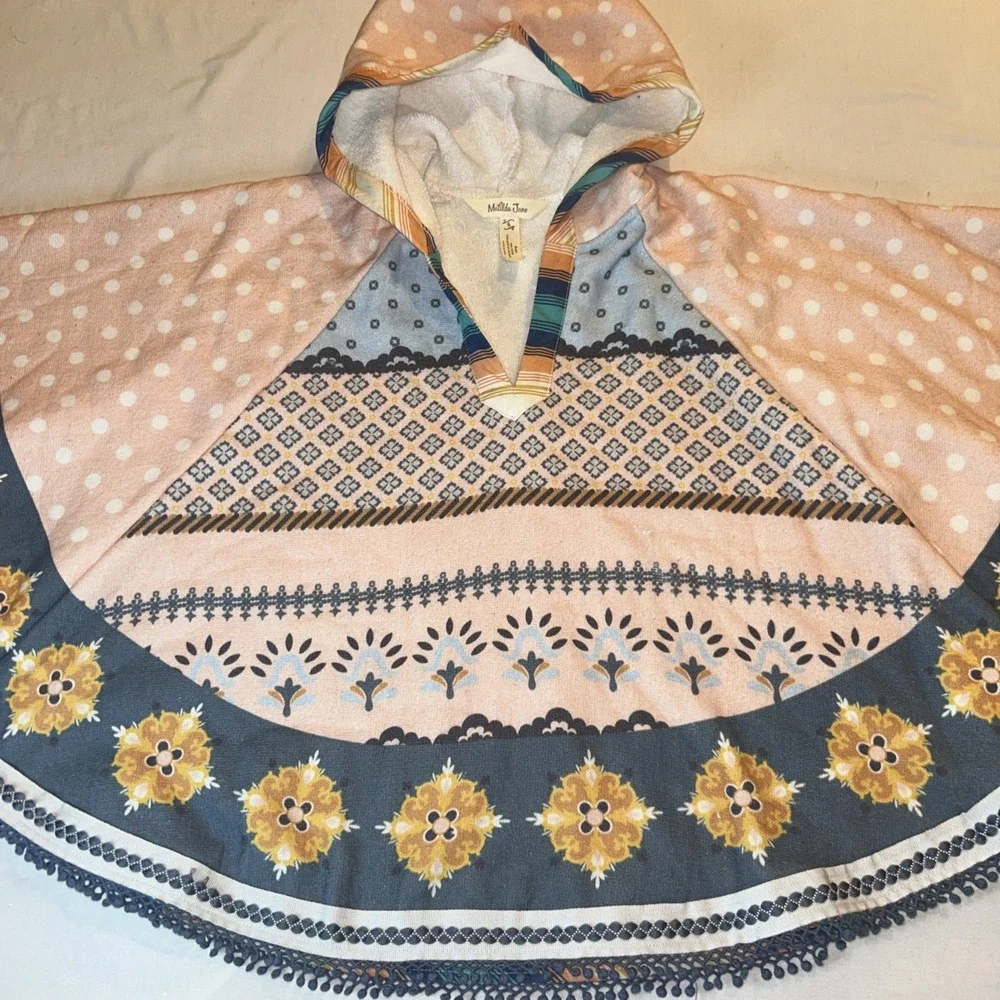 Matilda Jane Dream Chasers Poncho Girls 6 Boho‎ Hooded Fairytale Cape Cottagcore